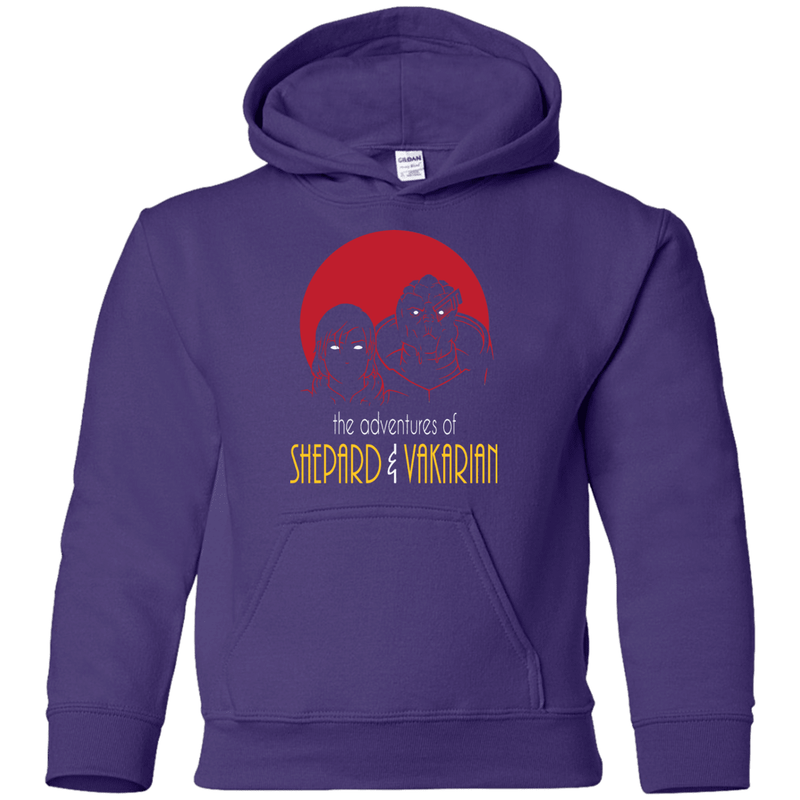 Sweatshirts Purple / YS Adventures of Femshep & Vakarian Youth Hoodie