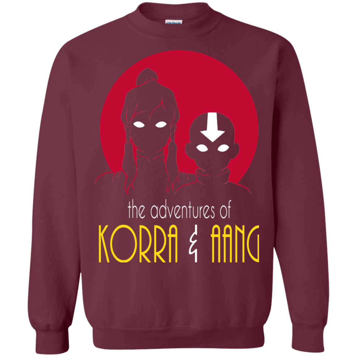 Sweatshirts Maroon / S Adventures of Korra & Aang Crewneck Sweatshirt