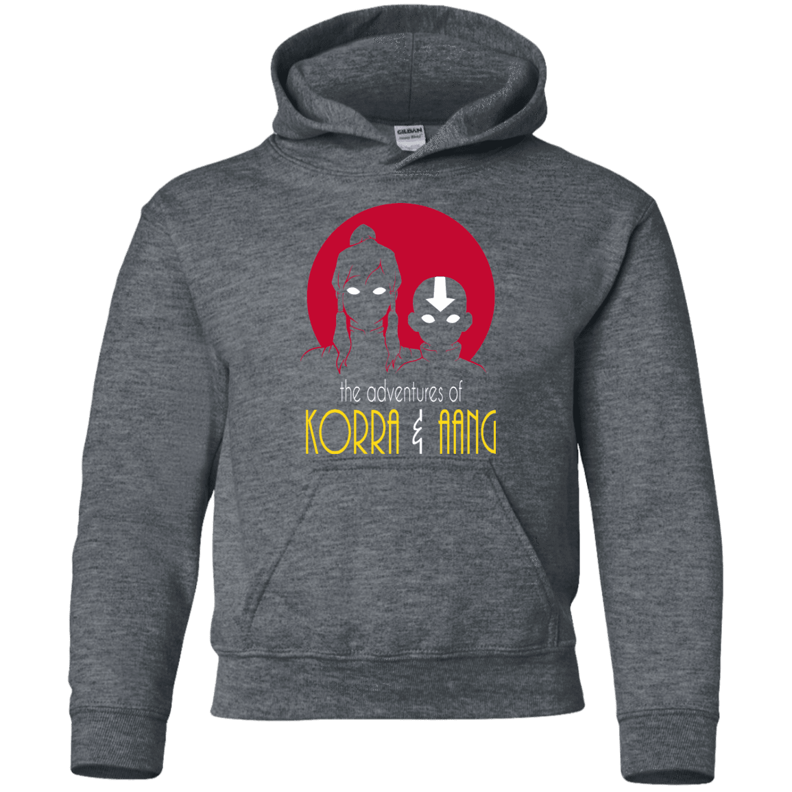 Sweatshirts Dark Heather / YS Adventures of Korra & Aang Youth Hoodie