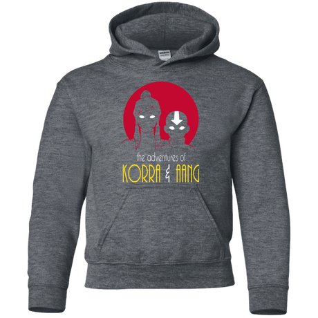 Sweatshirts Dark Heather / YS Adventures of Korra & Aang Youth Hoodie