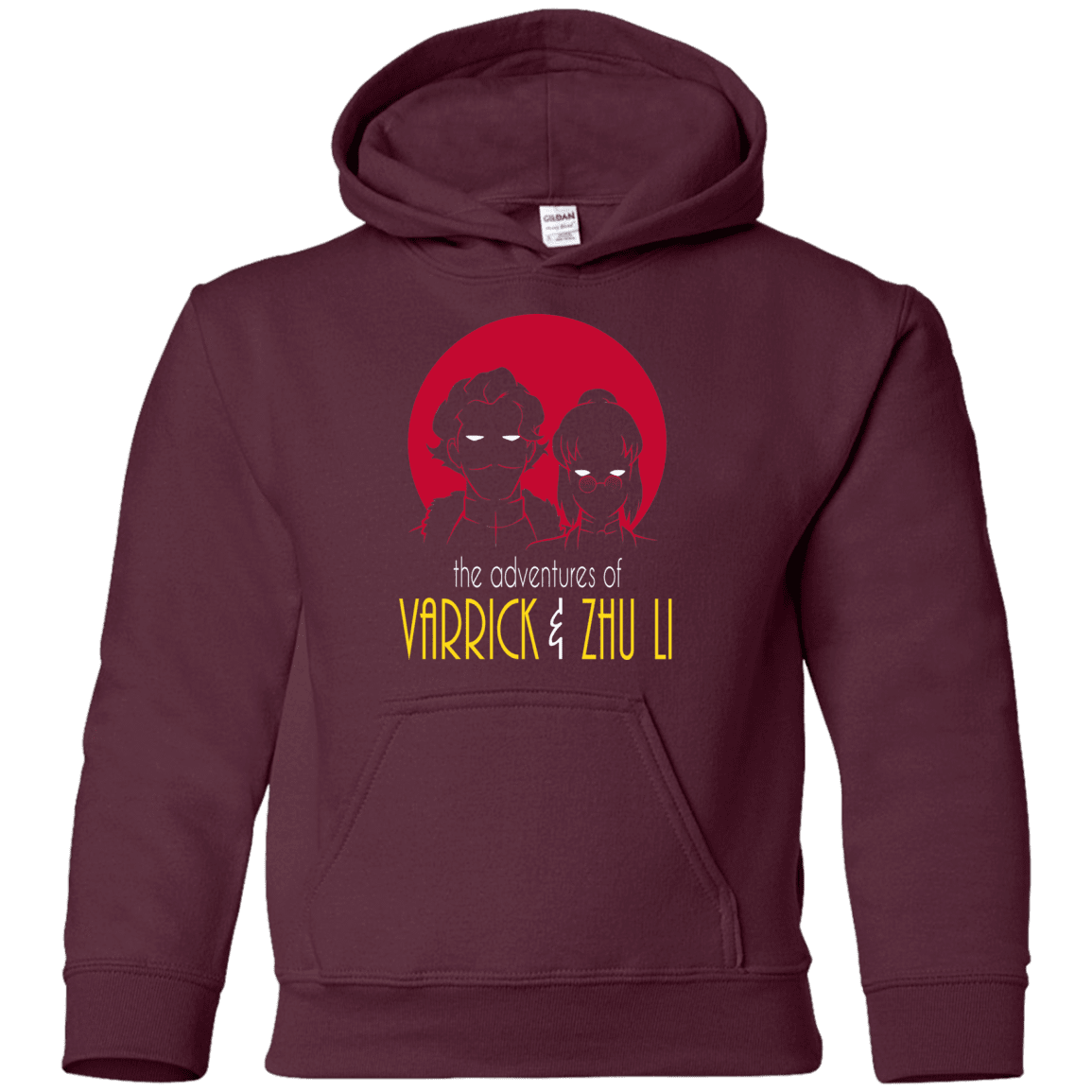 Sweatshirts Maroon / YS Adventures of Varrick & Zhu Li Youth Hoodie