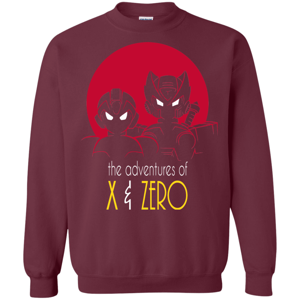 Sweatshirts Maroon / S Adventures of X & Zero Crewneck Sweatshirt