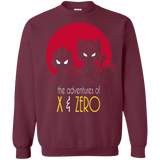 Sweatshirts Maroon / S Adventures of X & Zero Crewneck Sweatshirt