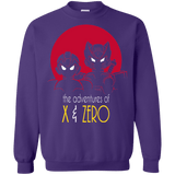 Sweatshirts Purple / S Adventures of X & Zero Crewneck Sweatshirt