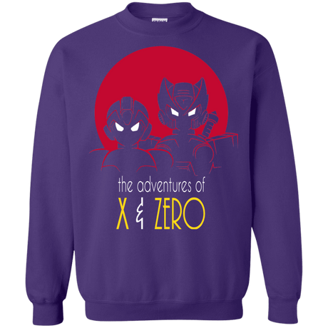 Sweatshirts Purple / S Adventures of X & Zero Crewneck Sweatshirt