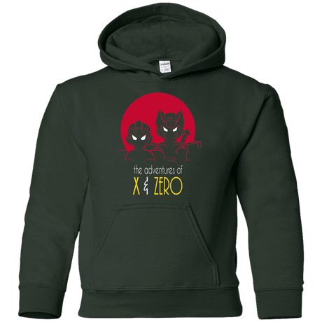 Sweatshirts Forest Green / YS Adventures of X & Zero Youth Hoodie