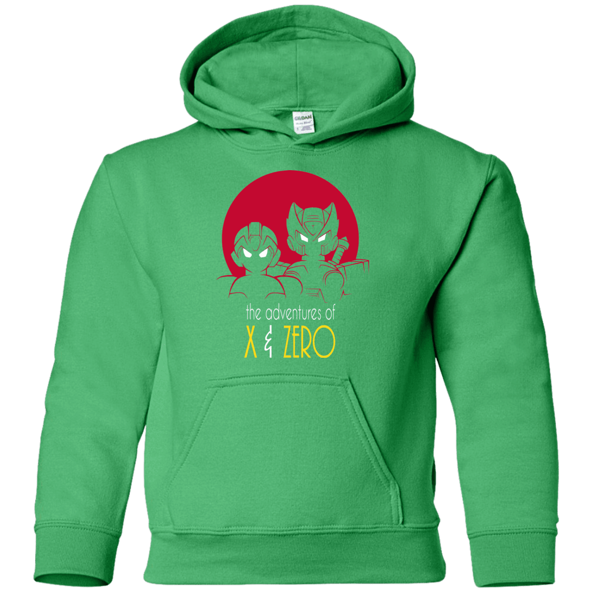 Sweatshirts Irish Green / YS Adventures of X & Zero Youth Hoodie