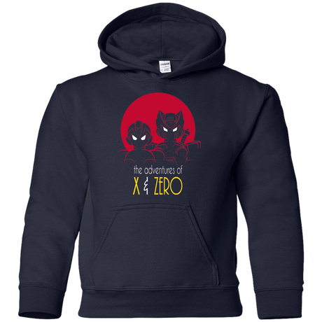 Sweatshirts Navy / YS Adventures of X & Zero Youth Hoodie