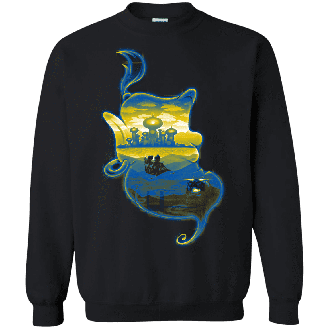 Sweatshirts Black / S Aladdin Silhouette Crewneck Sweatshirt