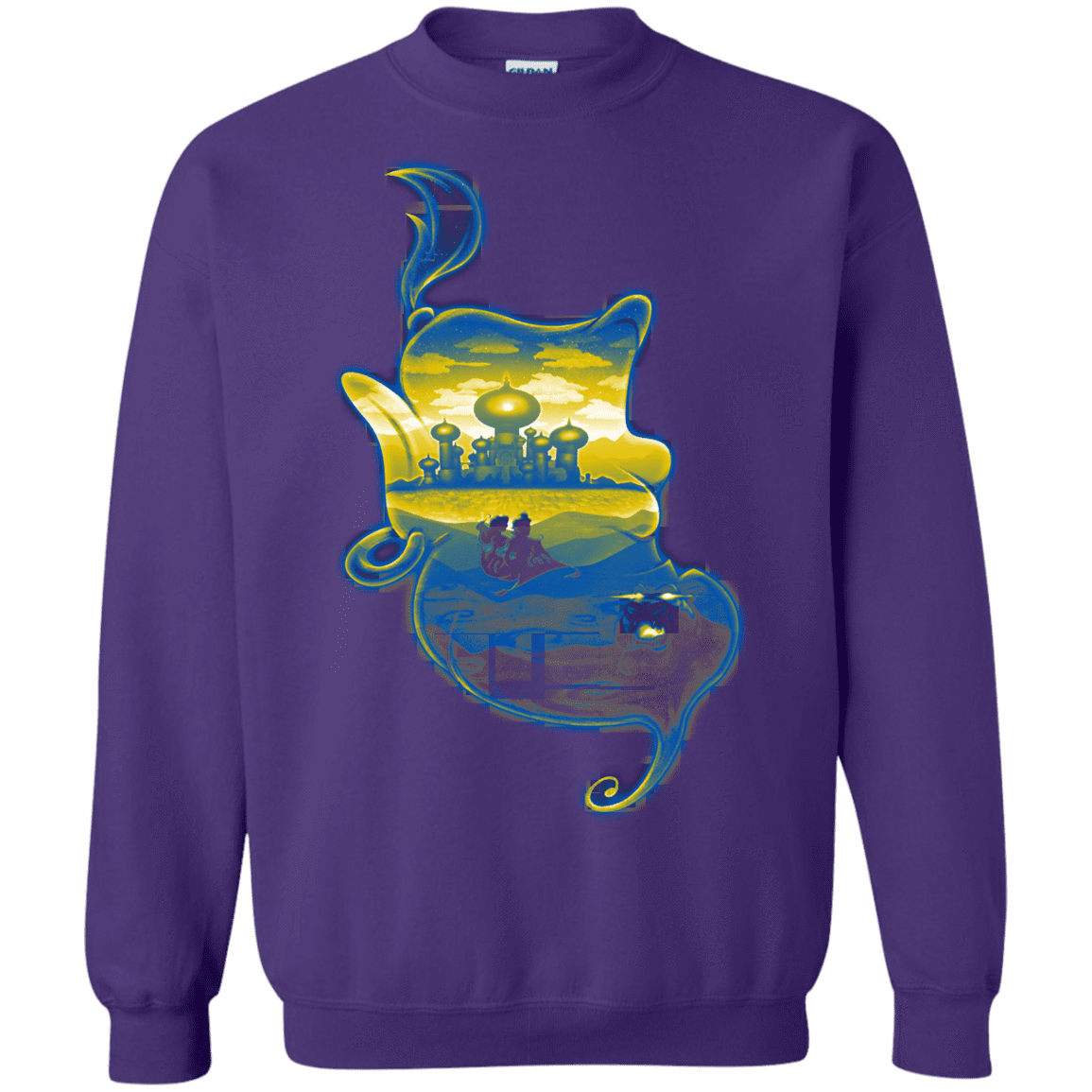 Sweatshirts Purple / S Aladdin Silhouette Crewneck Sweatshirt