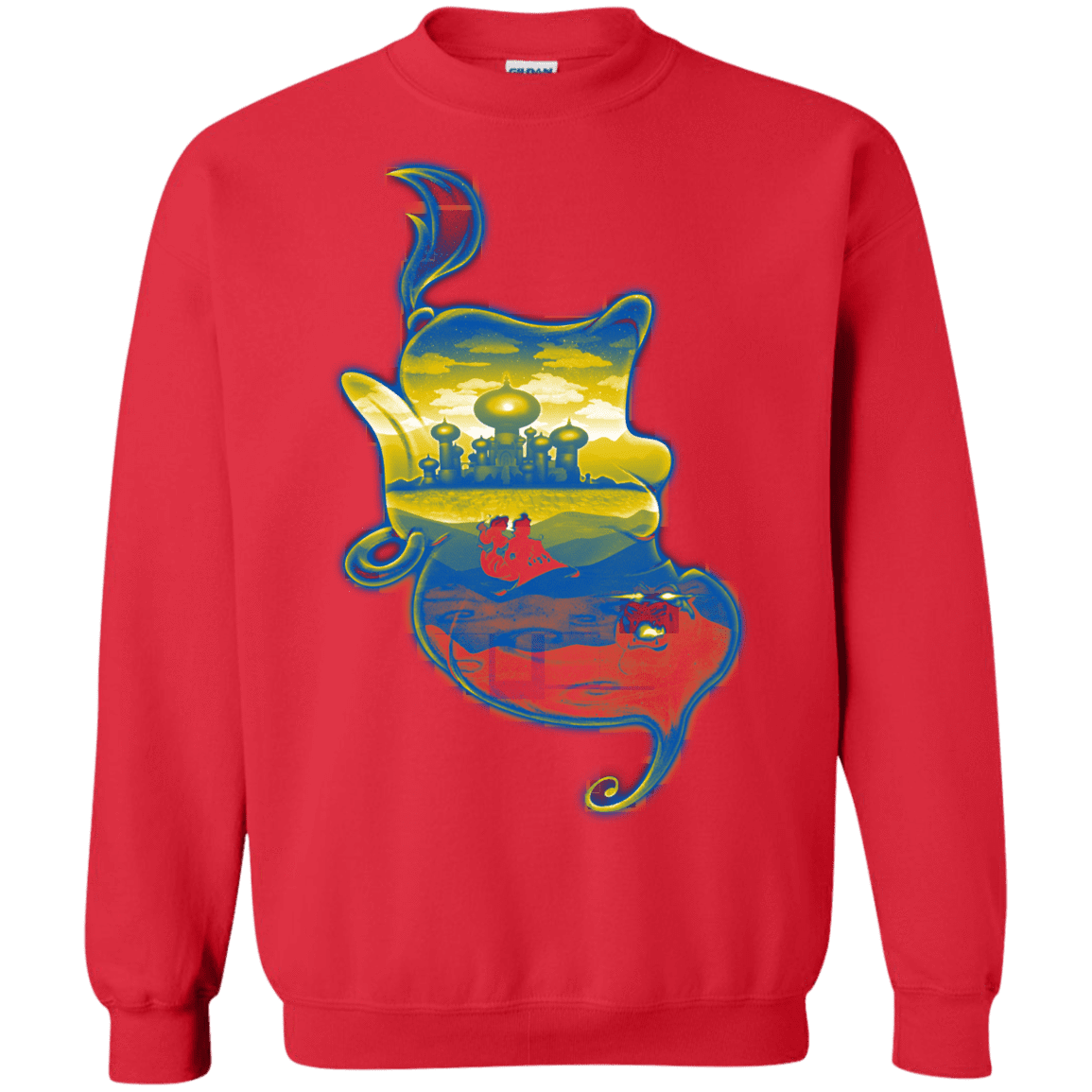 Sweatshirts Red / S Aladdin Silhouette Crewneck Sweatshirt