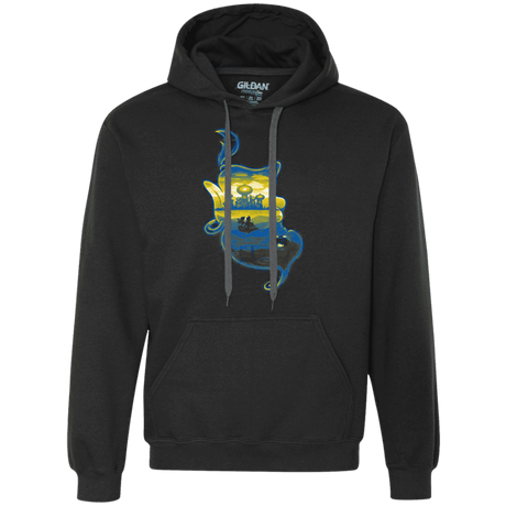 Sweatshirts Black / S Aladdin Silhouette Premium Fleece Hoodie