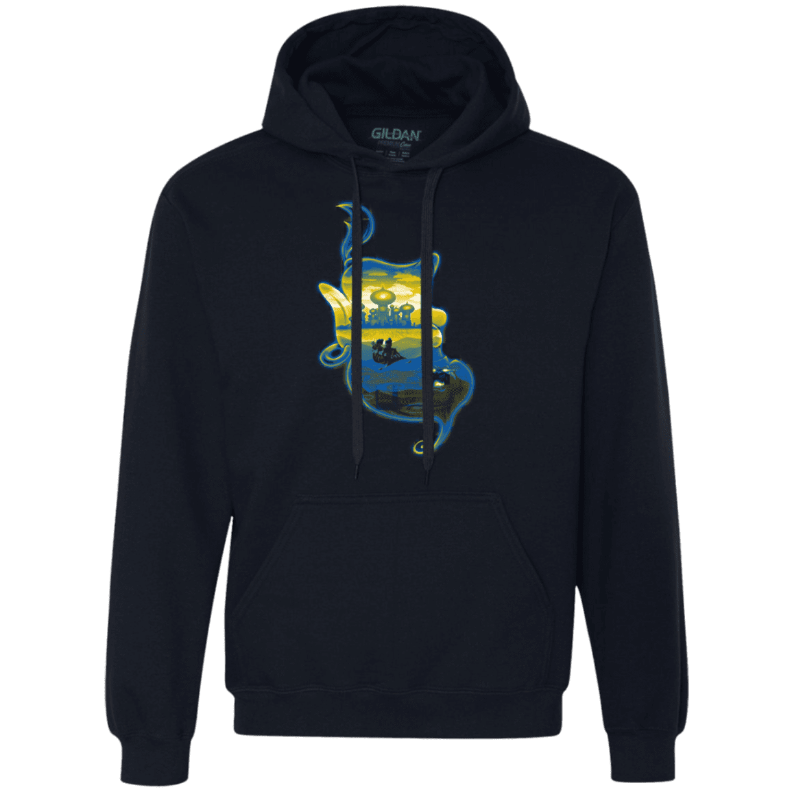 Sweatshirts Navy / S Aladdin Silhouette Premium Fleece Hoodie