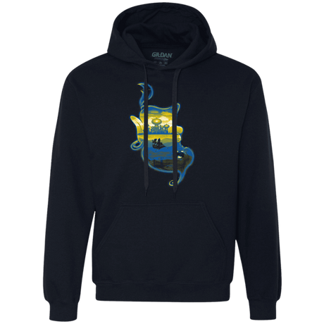 Sweatshirts Navy / S Aladdin Silhouette Premium Fleece Hoodie