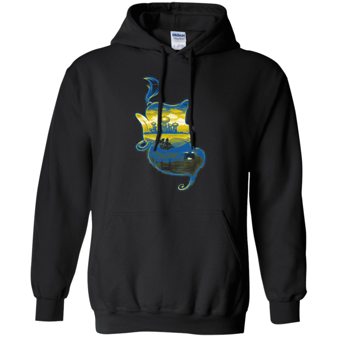 Sweatshirts Black / S Aladdin Silhouette Pullover Hoodie