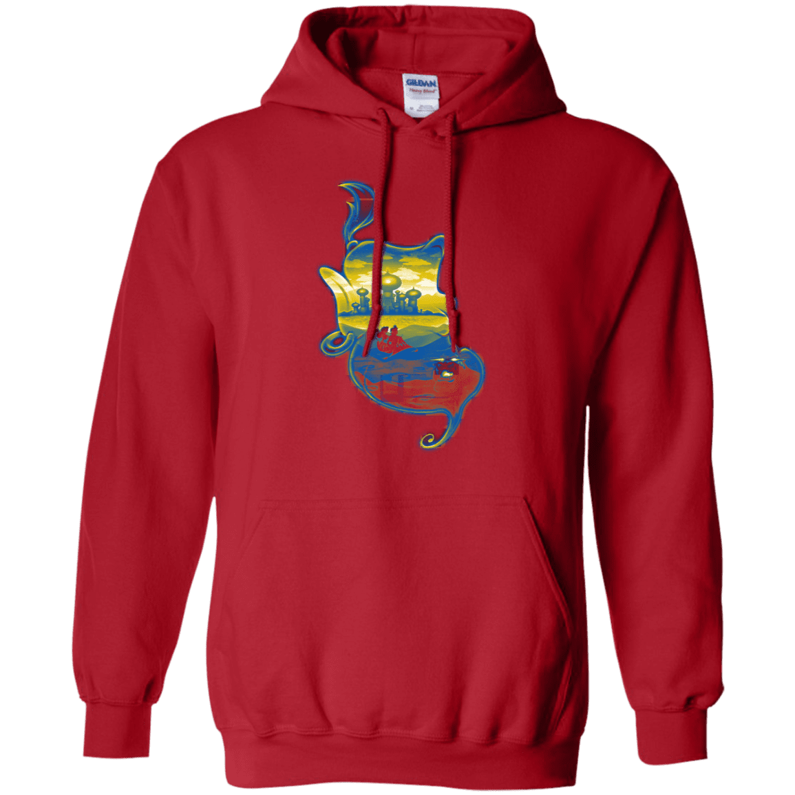 Sweatshirts Red / S Aladdin Silhouette Pullover Hoodie