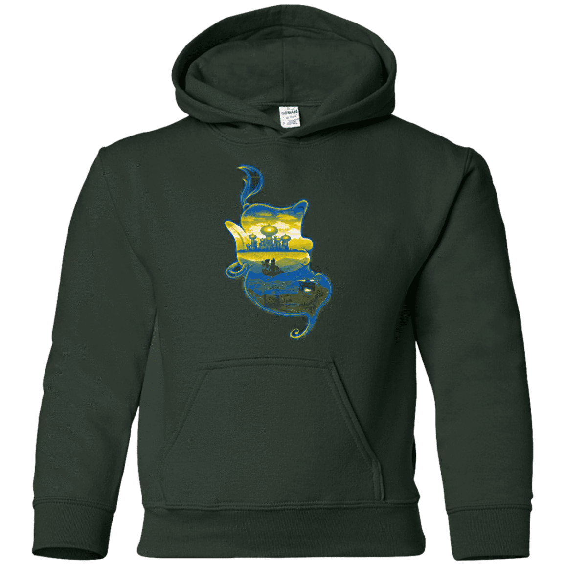 Sweatshirts Forest Green / YS Aladdin Silhouette Youth Hoodie