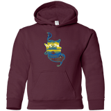 Sweatshirts Maroon / YS Aladdin Silhouette Youth Hoodie