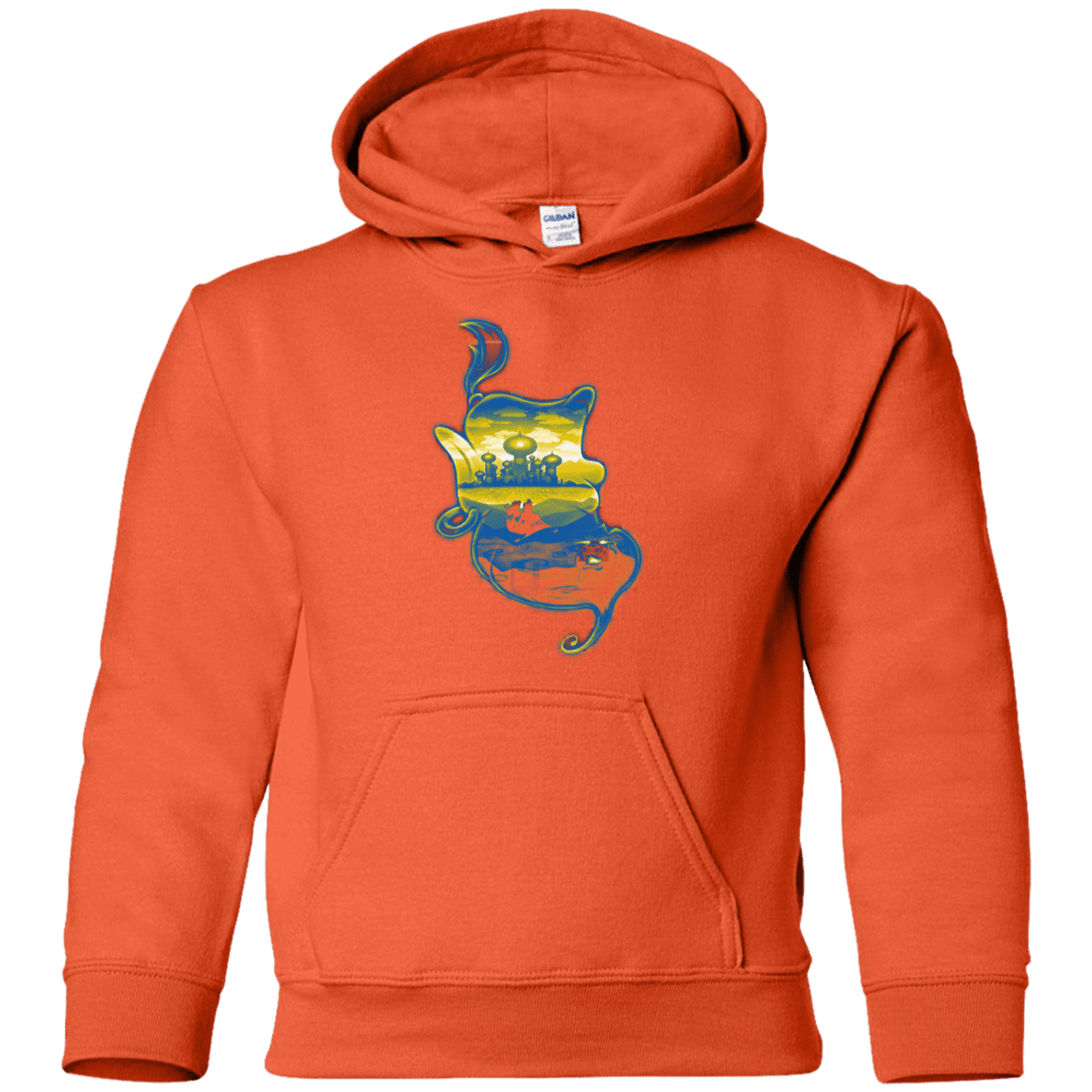 Sweatshirts Orange / YS Aladdin Silhouette Youth Hoodie