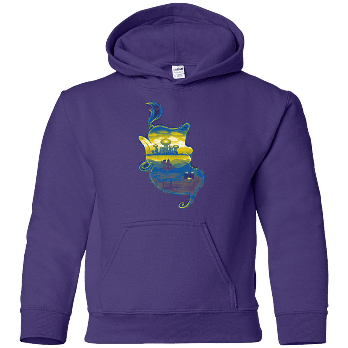 Sweatshirts Purple / YS Aladdin Silhouette Youth Hoodie