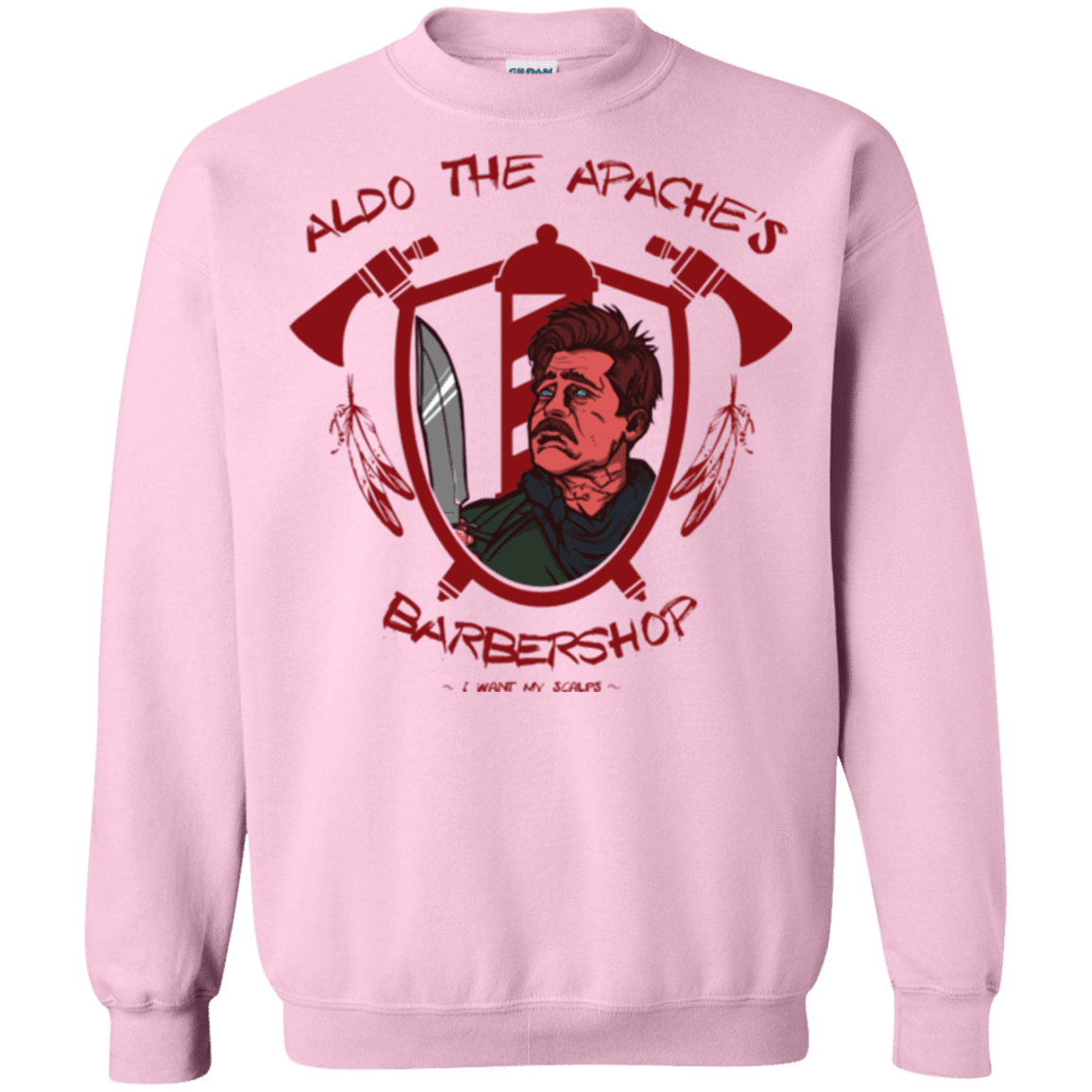 Sweatshirts Light Pink / Small Aldos Barber Shop Crewneck Sweatshirt
