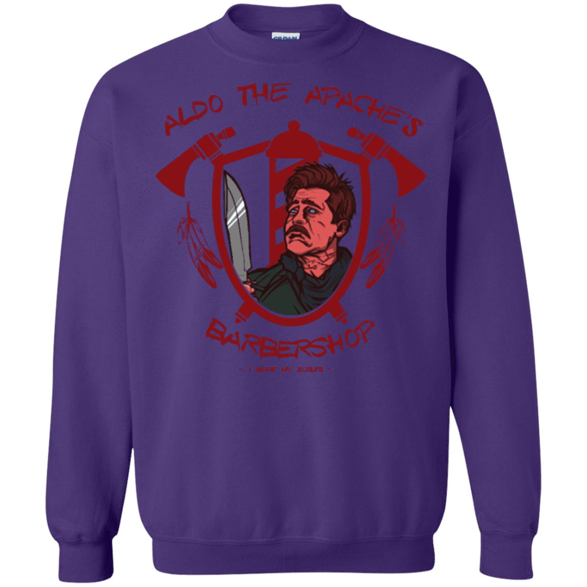 Sweatshirts Purple / Small Aldos Barber Shop Crewneck Sweatshirt