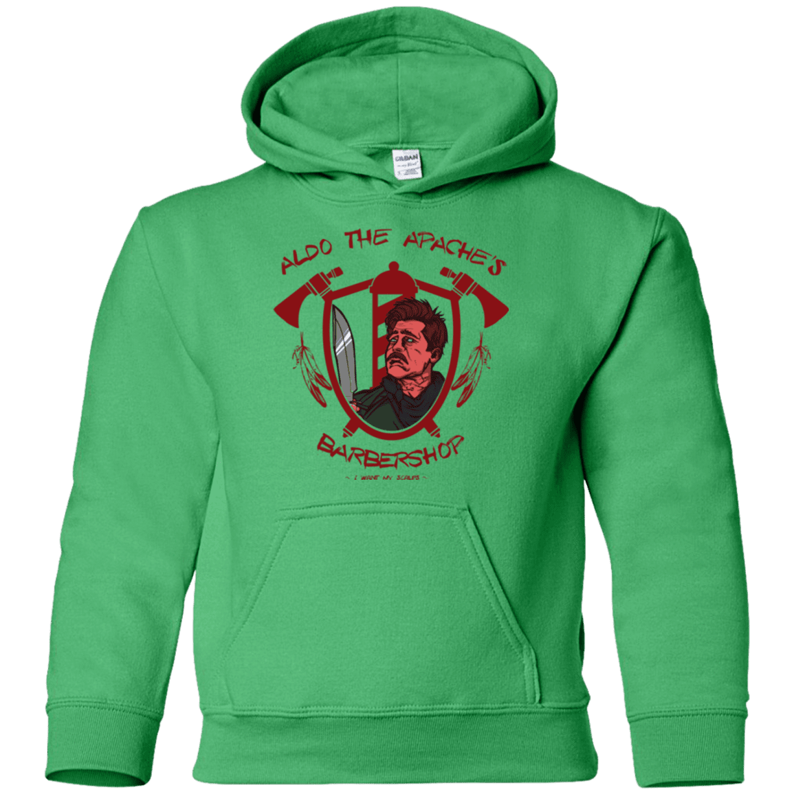 Sweatshirts Irish Green / YS Aldos Barber Shop Youth Hoodie