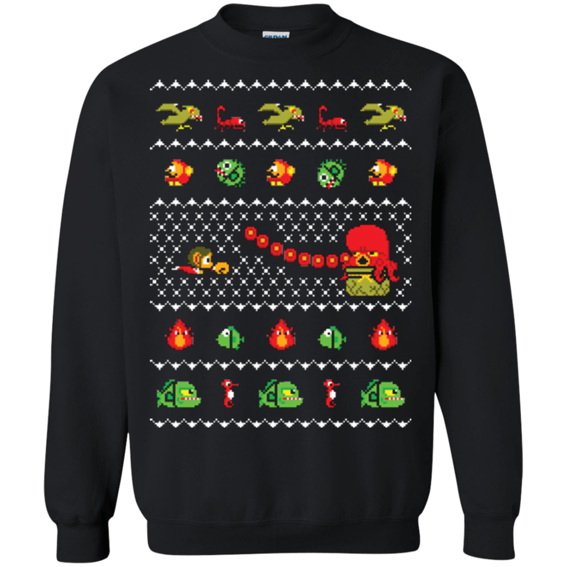 Sweatshirts Black / Small Alex Kidd In Christmas World Crewneck Sweatshirt