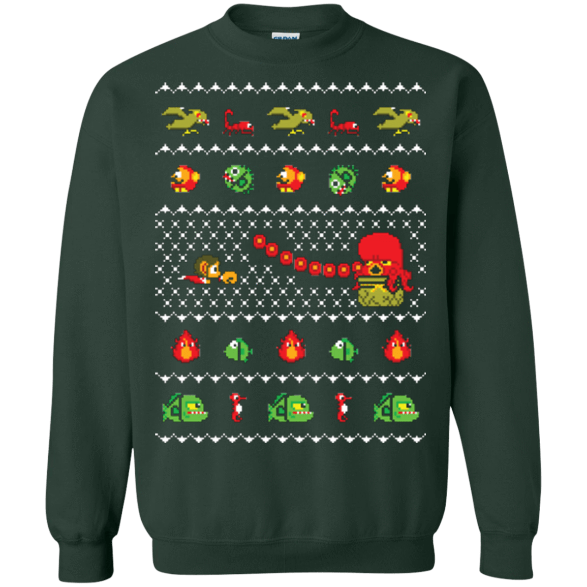 Sweatshirts Forest Green / Small Alex Kidd In Christmas World Crewneck Sweatshirt