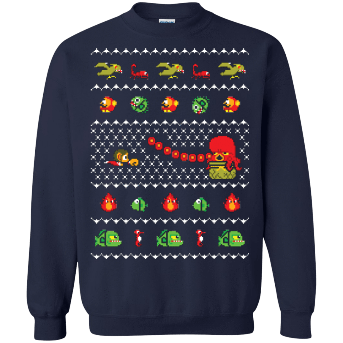 Sweatshirts Navy / Small Alex Kidd In Christmas World Crewneck Sweatshirt