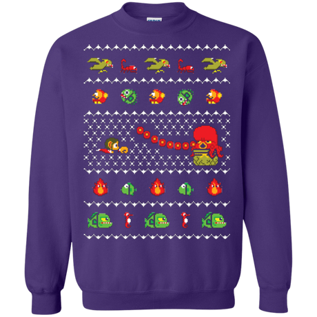 Sweatshirts Purple / Small Alex Kidd In Christmas World Crewneck Sweatshirt