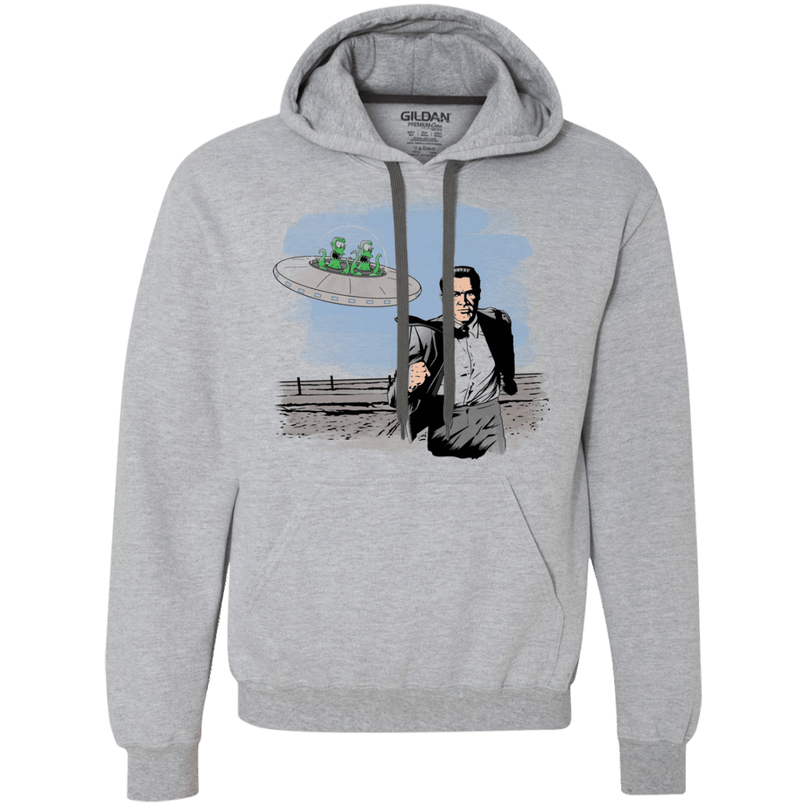 Alien Attack Premium Fleece Hoodie