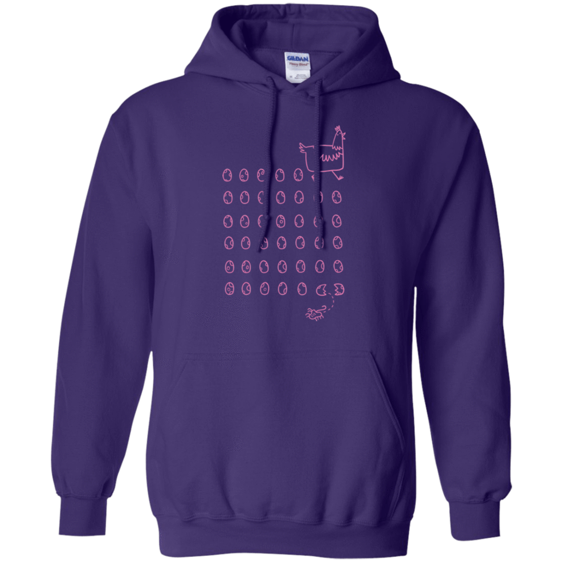 Sweatshirts Purple / Small Alien Chicken Pullover Hoodie