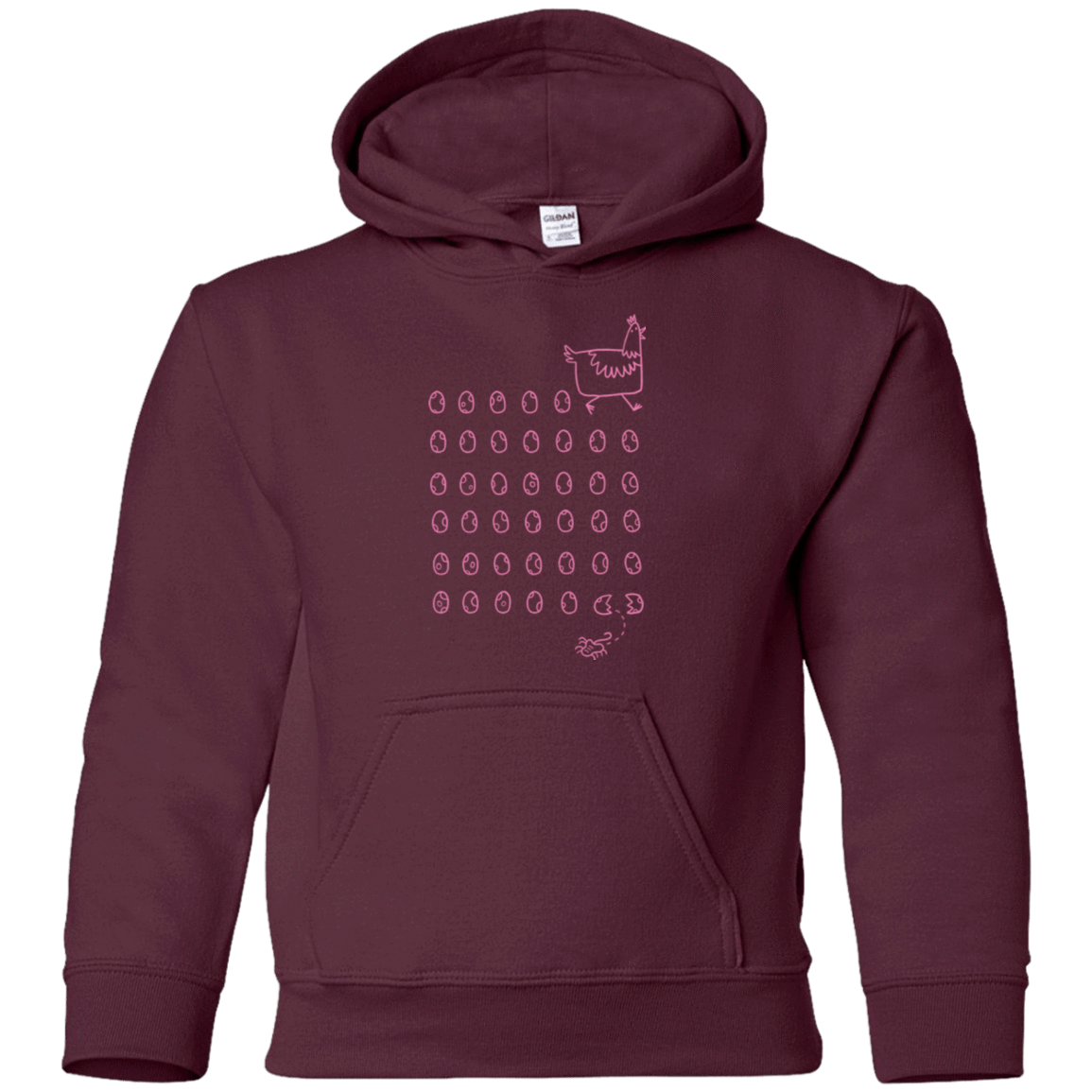 Sweatshirts Maroon / YS Alien Chicken Youth Hoodie
