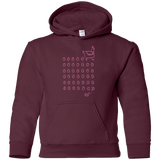 Sweatshirts Maroon / YS Alien Chicken Youth Hoodie