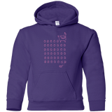 Sweatshirts Purple / YS Alien Chicken Youth Hoodie