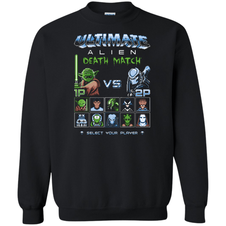 Sweatshirts Black / Small Alien Death Match Crewneck Sweatshirt