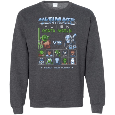 Sweatshirts Dark Heather / Small Alien Death Match Crewneck Sweatshirt
