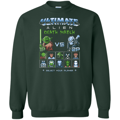 Sweatshirts Forest Green / Small Alien Death Match Crewneck Sweatshirt
