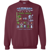 Sweatshirts Maroon / Small Alien Death Match Crewneck Sweatshirt