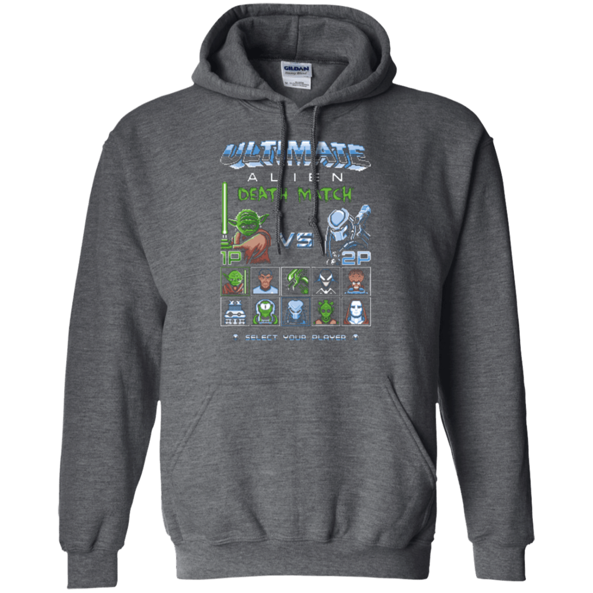 Sweatshirts Dark Heather / Small Alien Death Match Pullover Hoodie