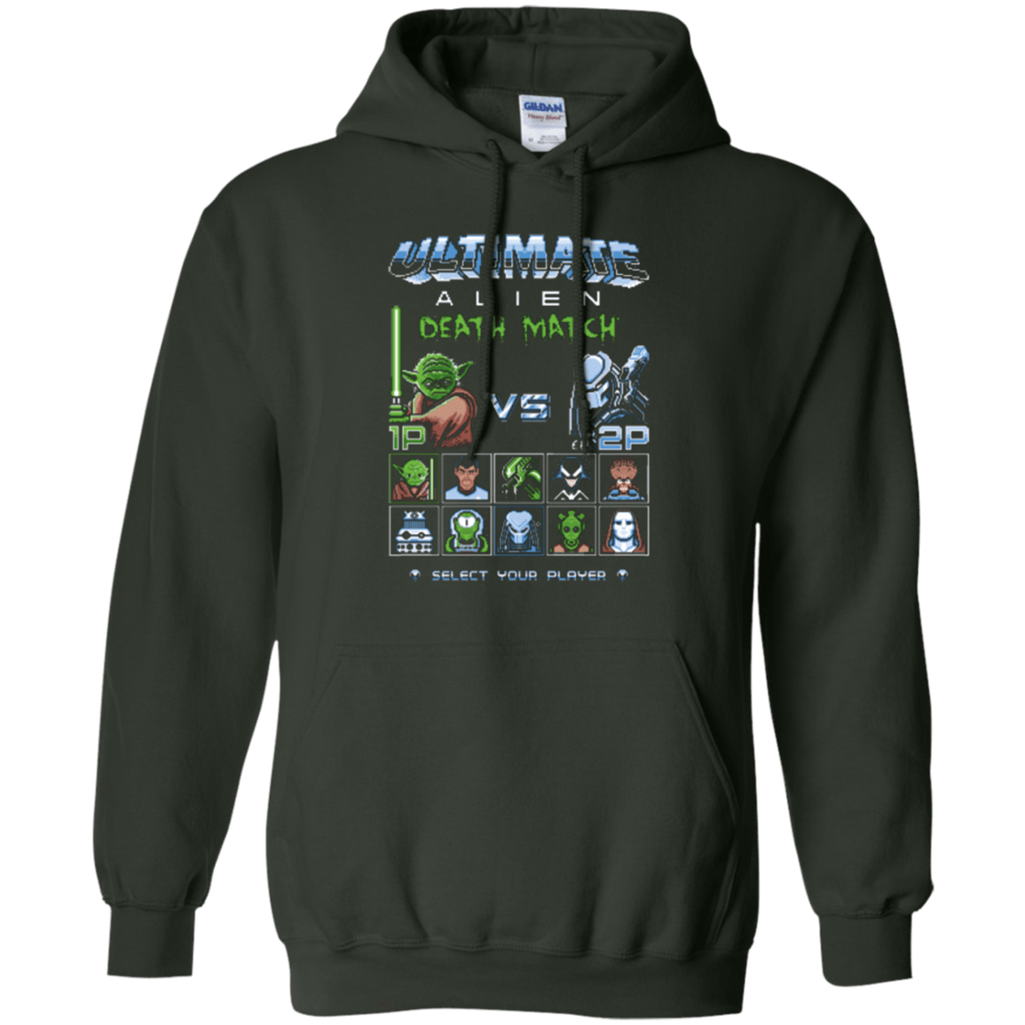 Sweatshirts Forest Green / Small Alien Death Match Pullover Hoodie