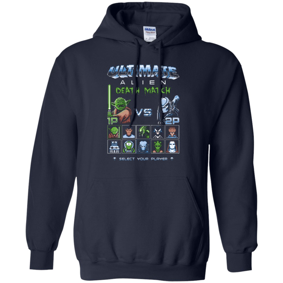 Sweatshirts Navy / Small Alien Death Match Pullover Hoodie