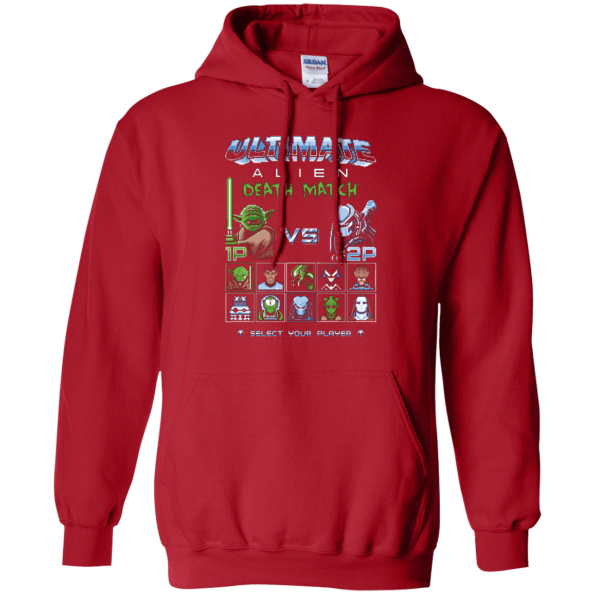 Sweatshirts Red / Small Alien Death Match Pullover Hoodie