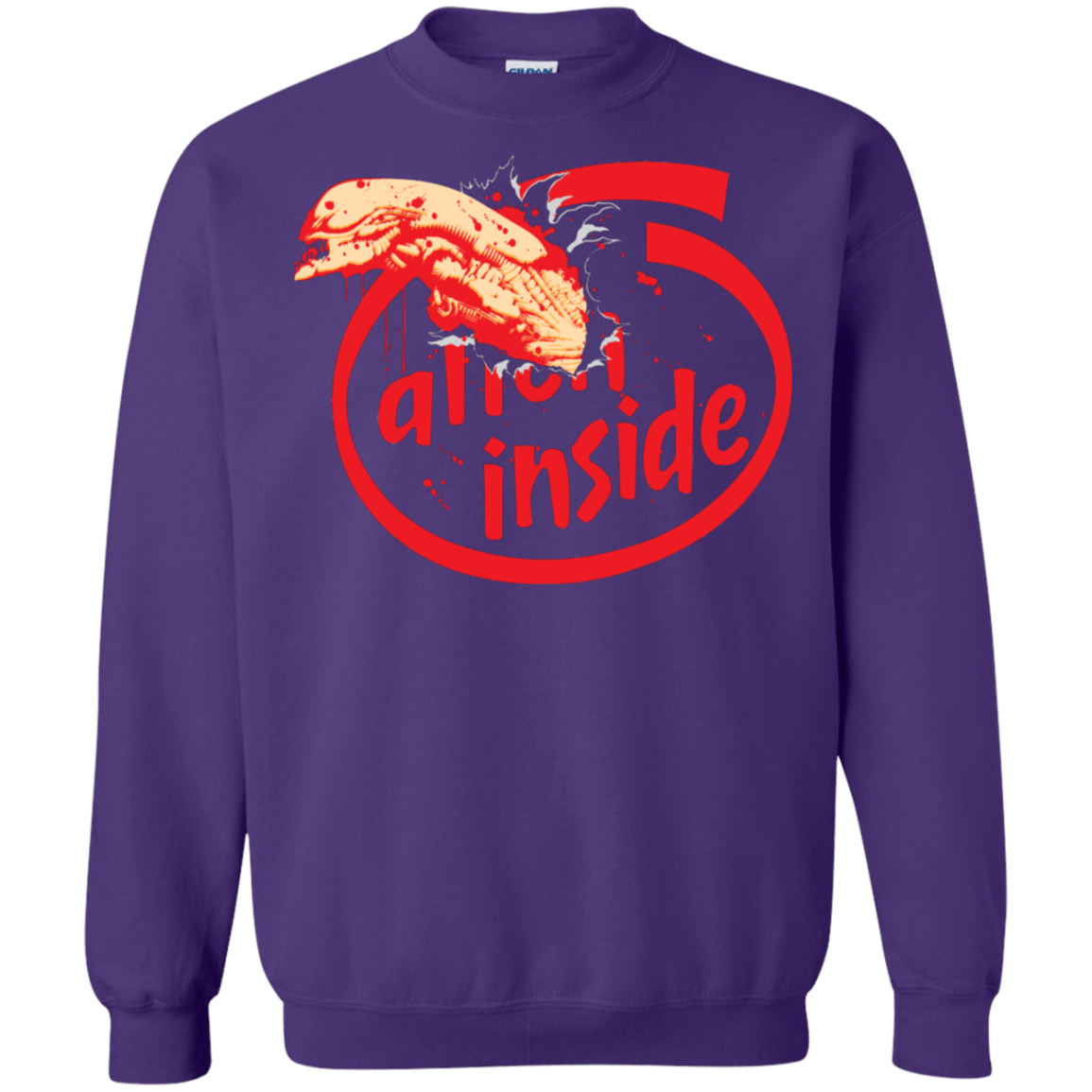 Sweatshirts Purple / S Alien Inside Crewneck Sweatshirt