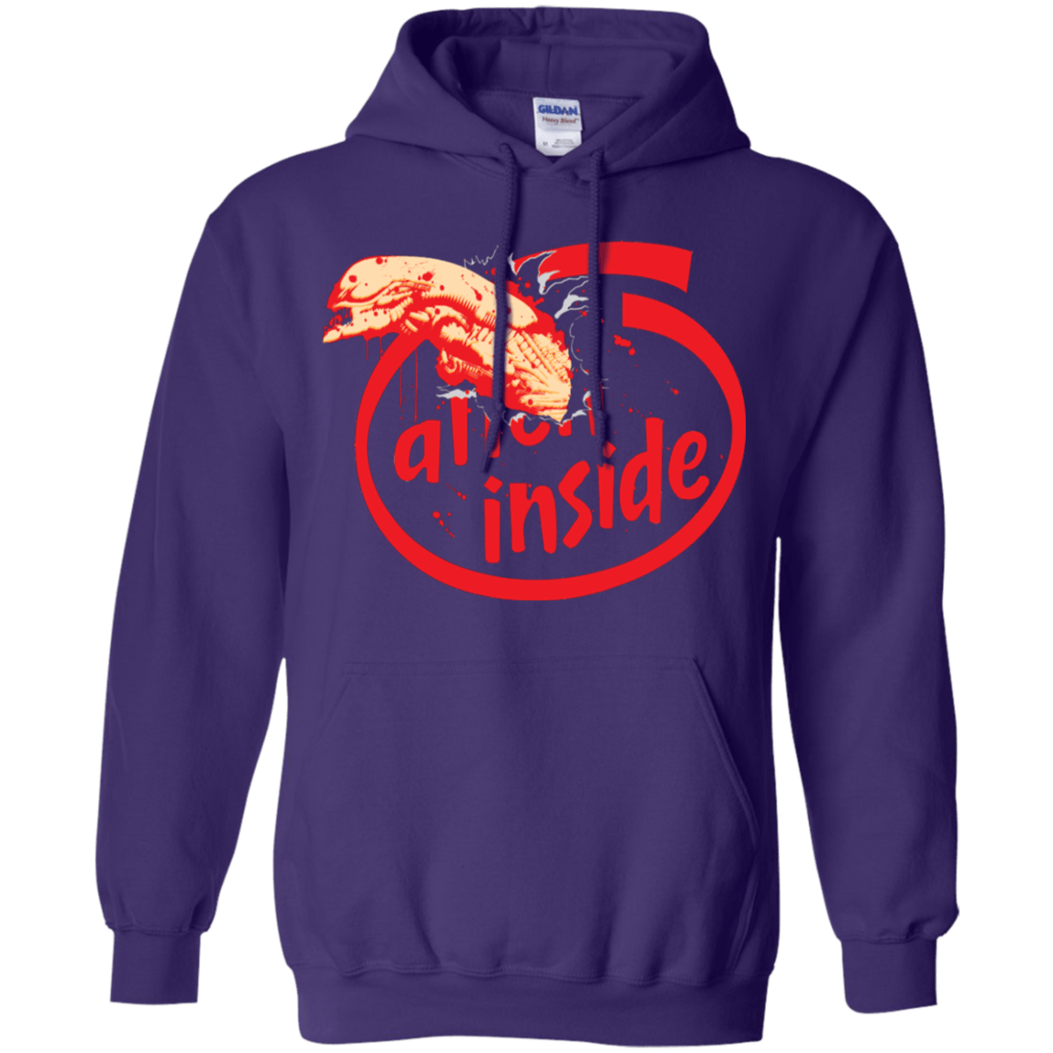 Sweatshirts Purple / S Alien Inside Pullover Hoodie