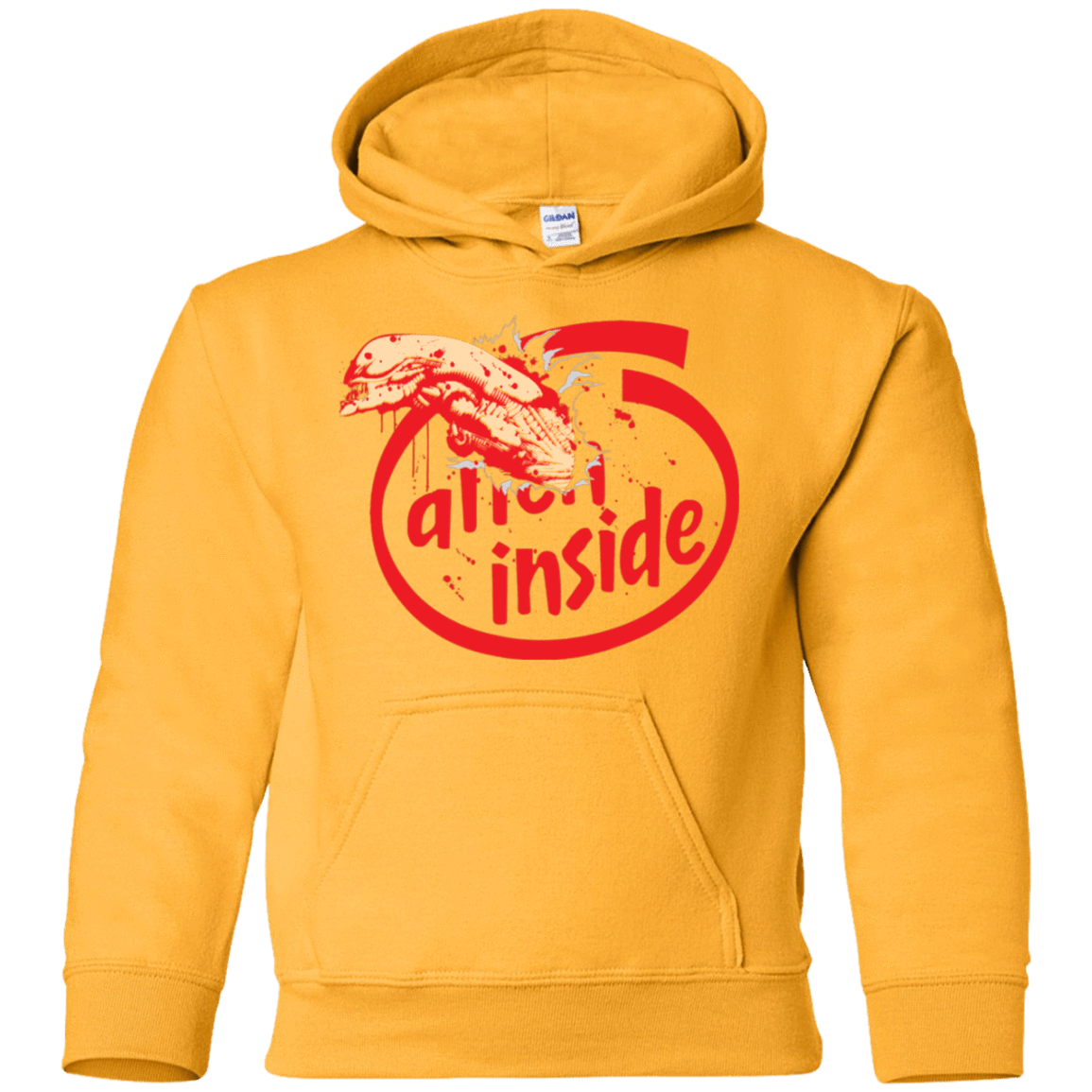 Sweatshirts Gold / YS Alien Inside Youth Hoodie