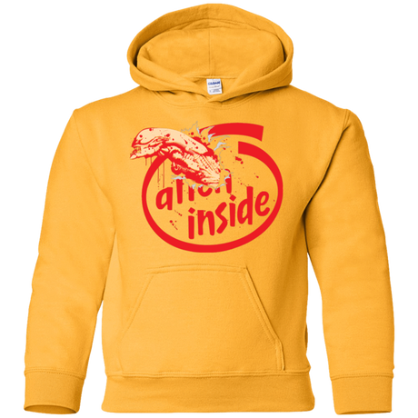 Sweatshirts Gold / YS Alien Inside Youth Hoodie