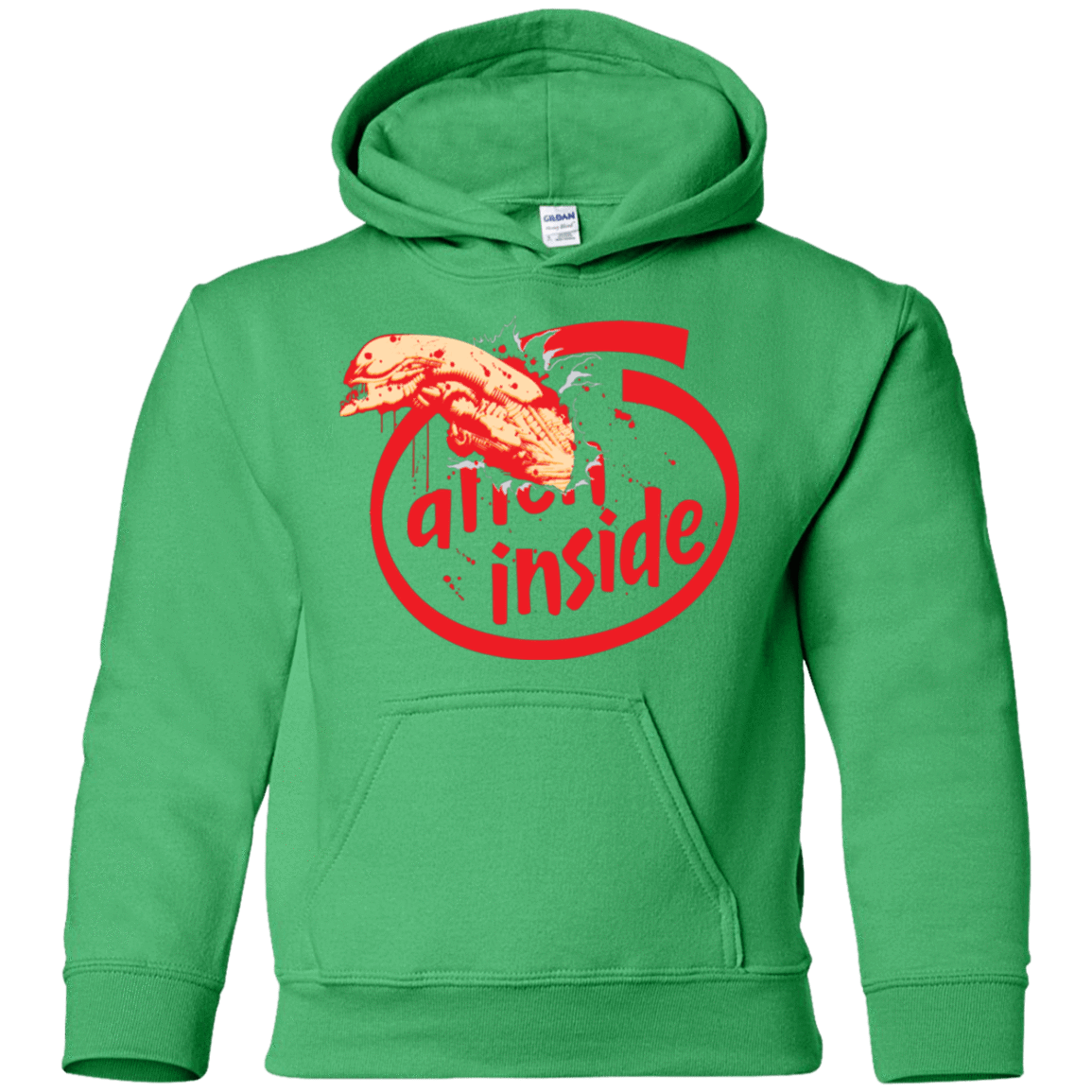 Sweatshirts Irish Green / YS Alien Inside Youth Hoodie