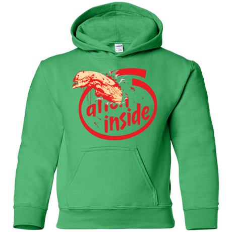 Sweatshirts Irish Green / YS Alien Inside Youth Hoodie